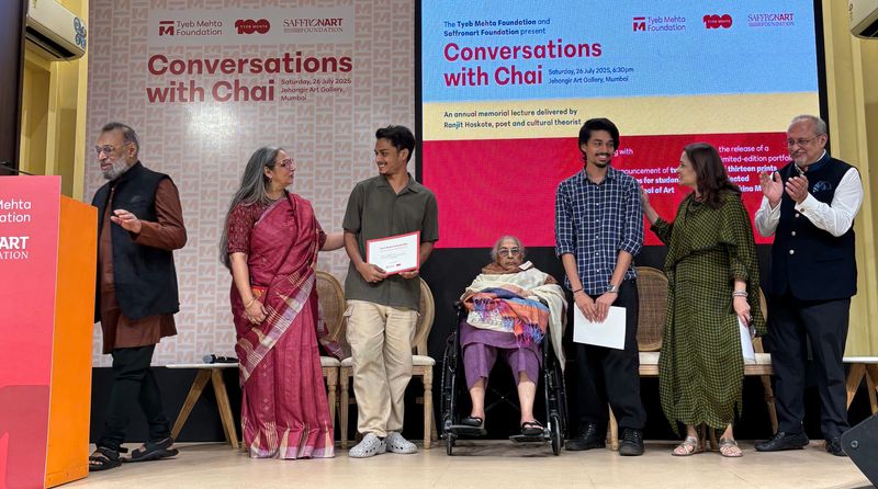 Two students of Sir J.J. School of Art were awarded the Tyeb Mehta Scholarship in July 2025